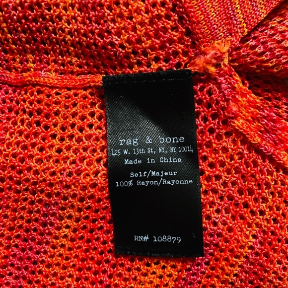 RAG & BONE Saffron Allgauer Raglan Women’s Mesh Pullover Sweater Fishnet Size S - Picture 9 of 10